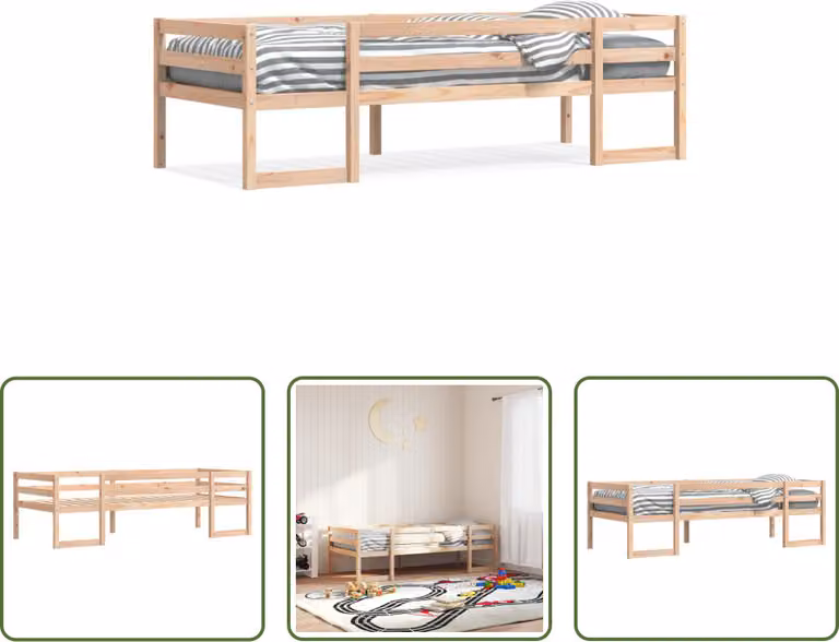 The Living Store letto per bambini 75x190 cm in legno di pino massiccio