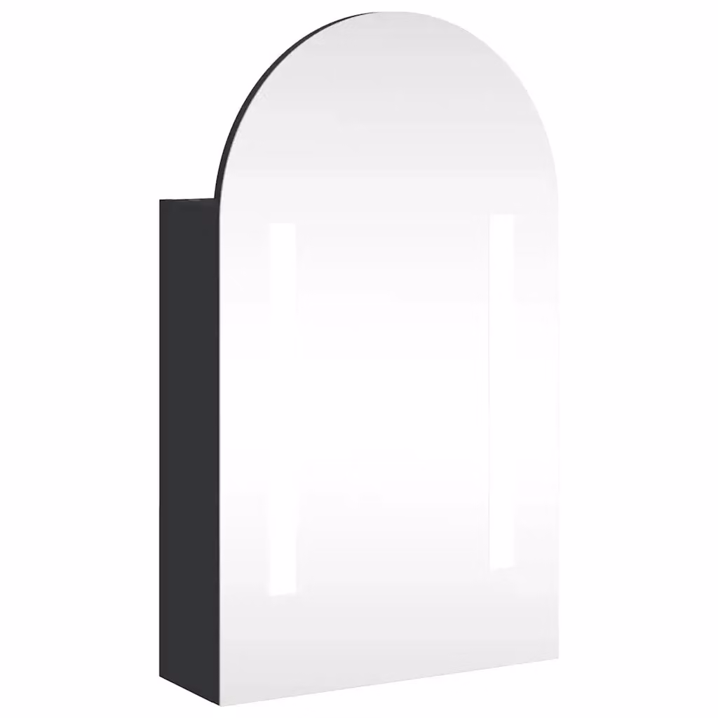 Armadietto da bagno con specchio e illuminazione LED integrata vidaXL nero L: 42 cm, P: 13 cm, H: 70 cm – 2