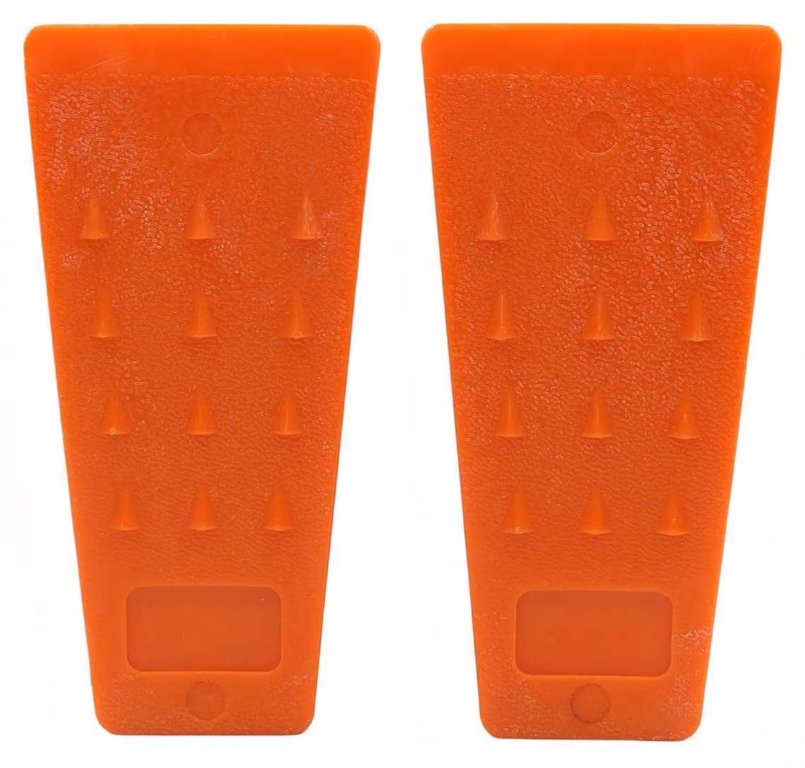 Set di 2 cunei per abbattimento alberi, 14 cm, color arancione, per motoseghe