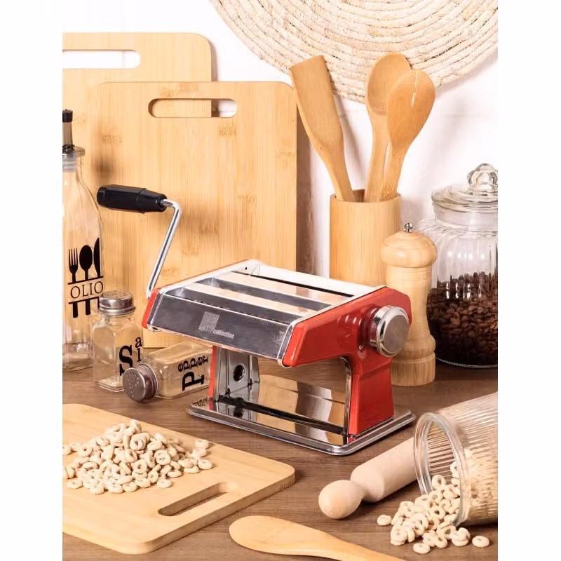 Set di 6 macchine per pasta Casa Collection con inserti in ABS e acciaio, colore rosso, L 22 cm, P 19 cm, H 14 cm – 2