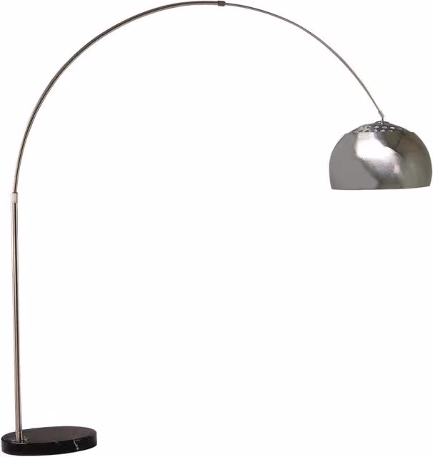 LÚZETE - LAMPADA DA TERRA MARMO CROMO MILSA