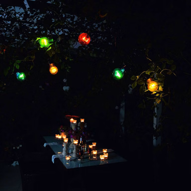 Konstsmide Christmas Catena luminosa LED Biergarten 20 luci colorate Biergarten, dimmerabile, Multicolore, Plastica