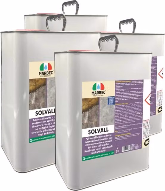 Pulitore sfilmante per materiali lapidei Marbec SOLVALL 4 x 5 l