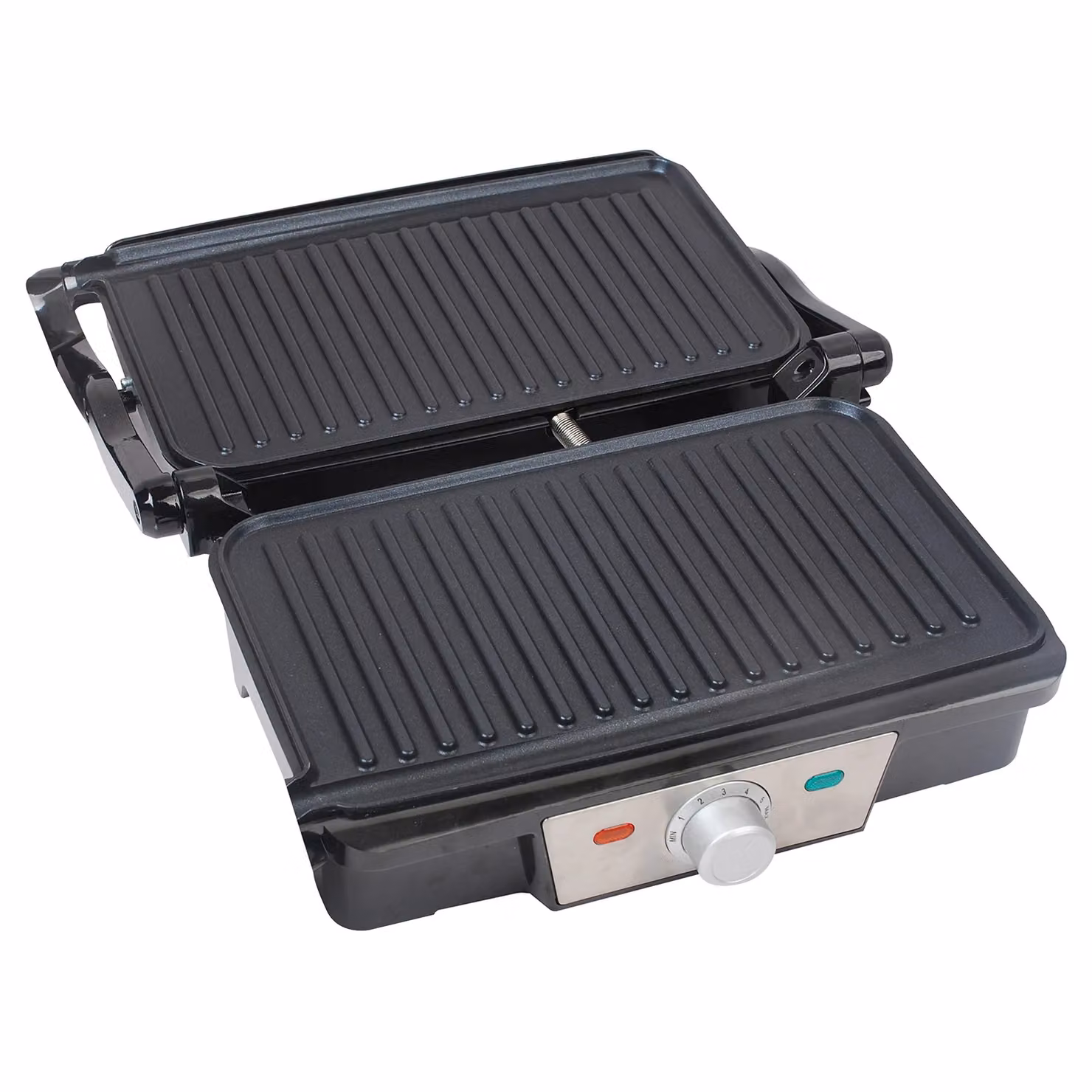 Piastra Elettrica Professional Grill TERMOZETA 1500 Watt in metallo e acciaio inox, colore silver – 3