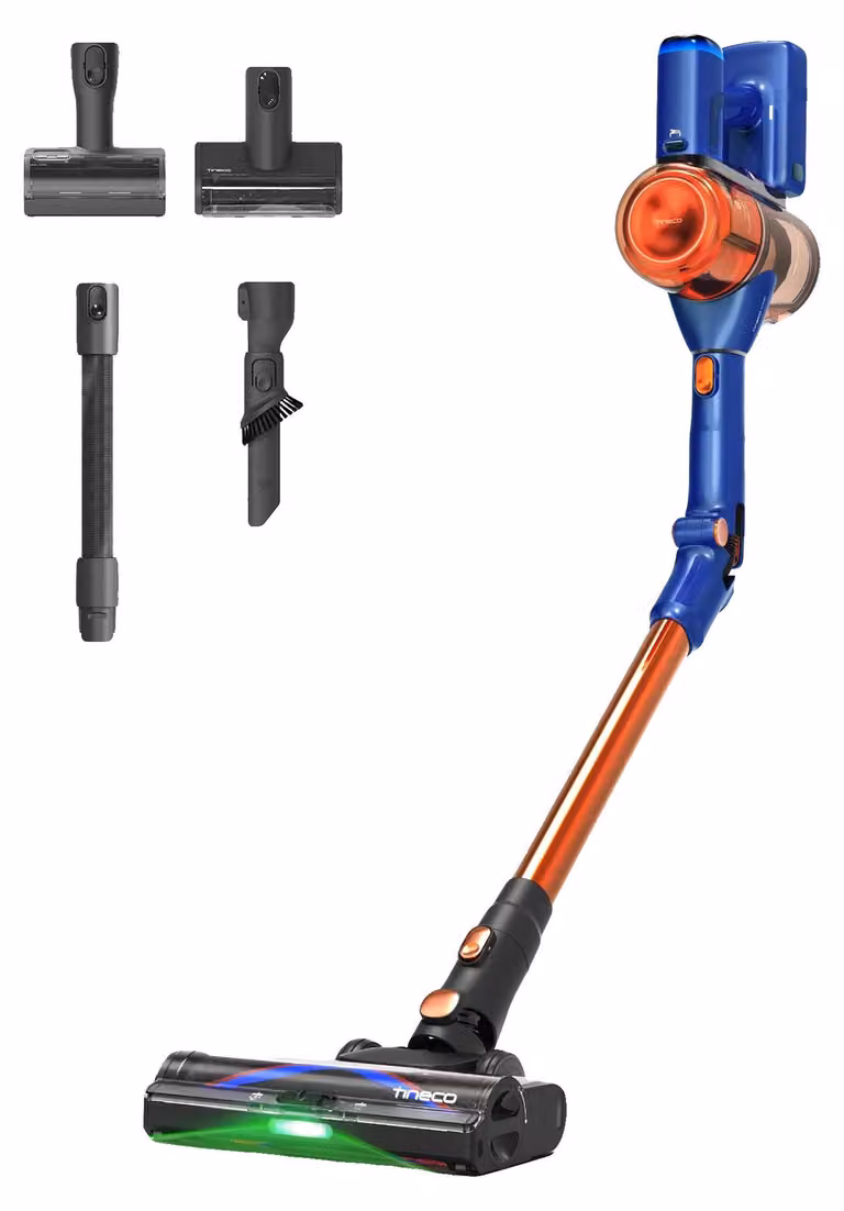 Aspirapolvere a batteria, 21,6 V, 500 W, funzione di pulizia a secco, potenza di aspirazione 200 AW, sistema di filtraggio a 6 livelli