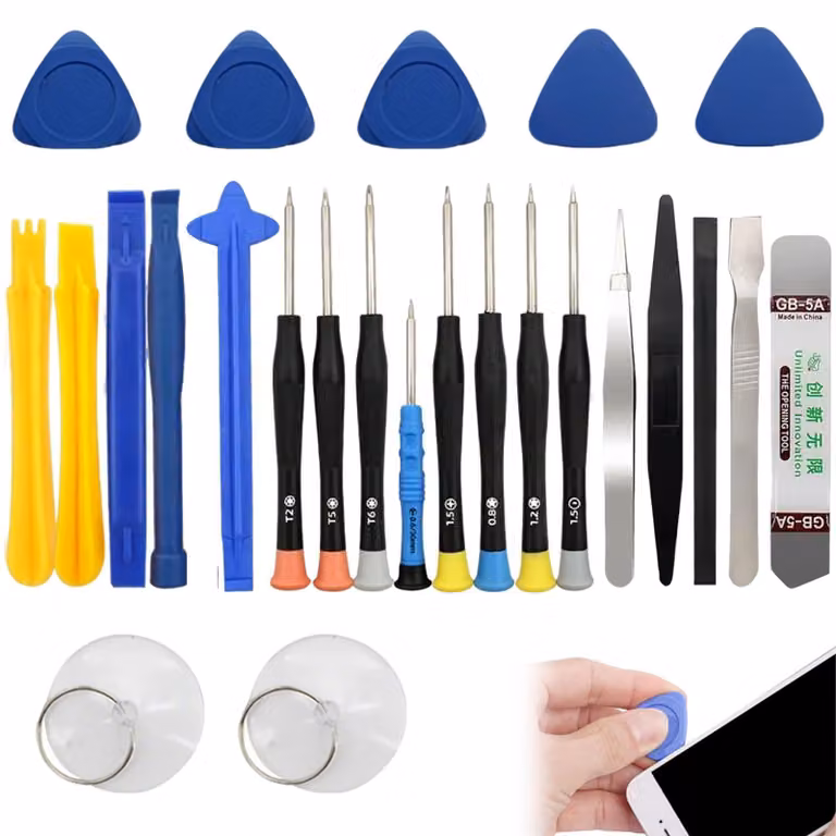 Kit di riparazione per telefoni di 25 pezzi, adatto per smartphone, tablet ed elettronica