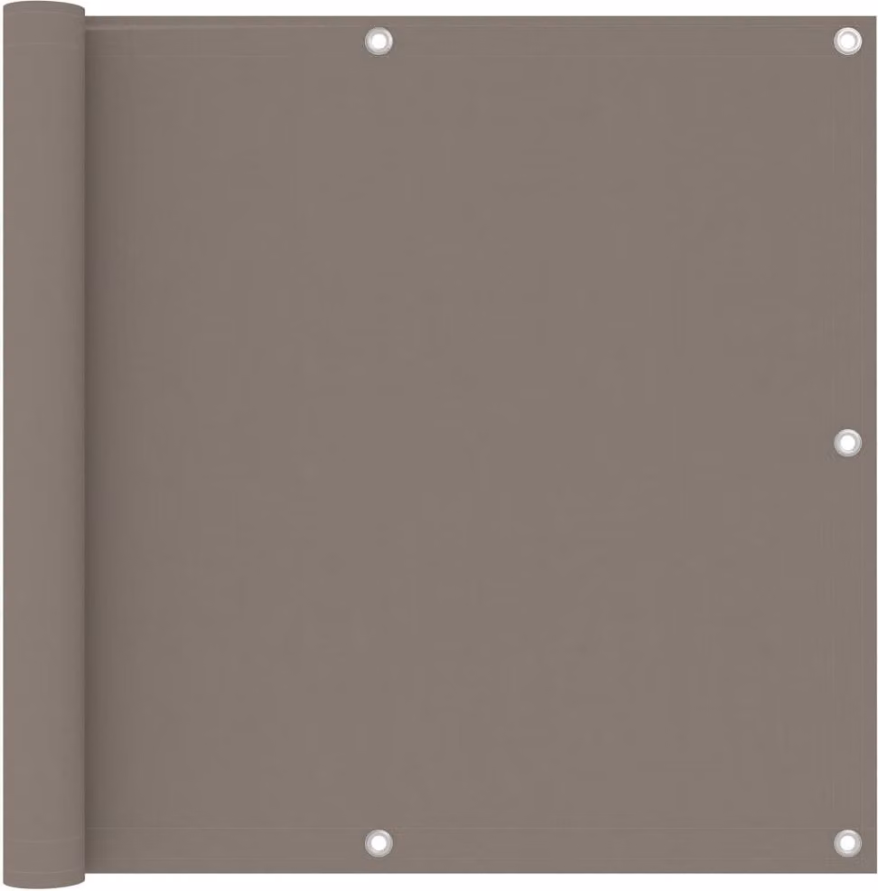 The Living Store Paravento per balcone Taupe 90x300 cm Tessuto Oxford