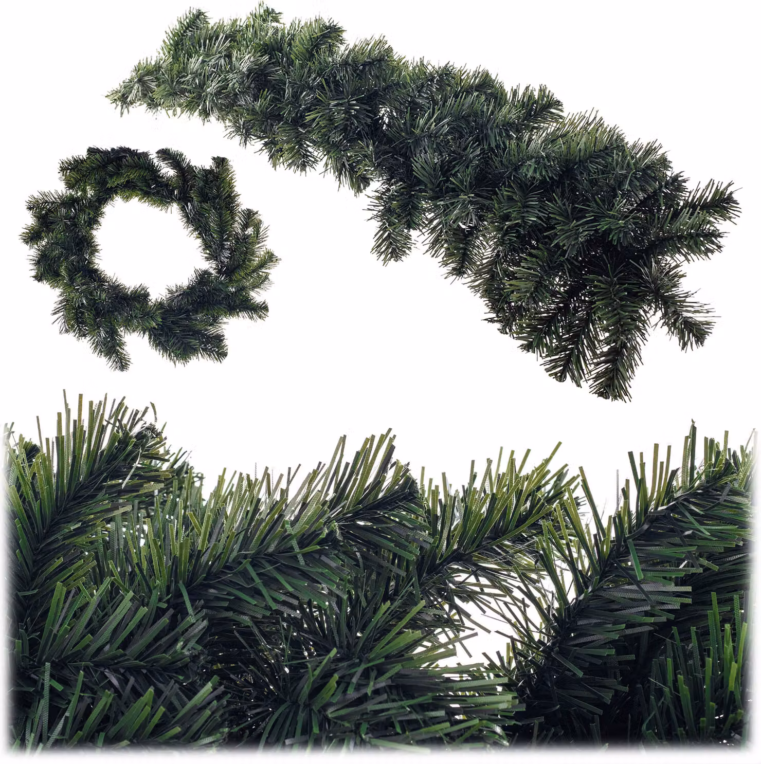 KADAX Ghirlanda per albero di Natale 100 cm verde