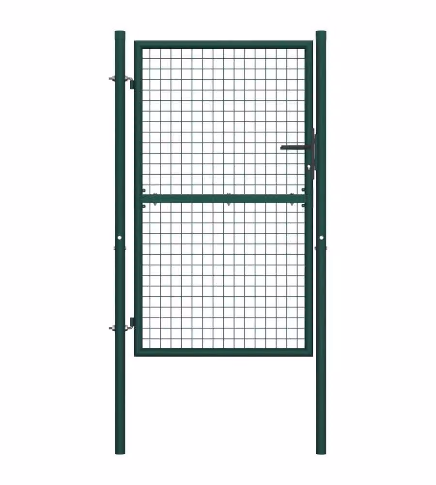 Cancello singolo a battente vidaXL in acciaio verde L: 100 cm, H: 150 cm – 2