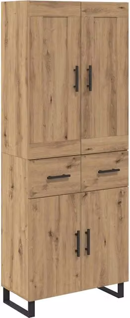 Credenza | Madia | Buffet da pranzo | Armadio da pranzo con cassetto Rovere artigianale 69,5 x 34 x 180 cm