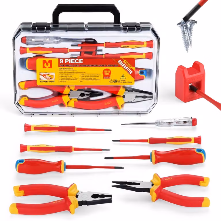 Mustbau Set di cacciaviti a taglio da 9 pezzi