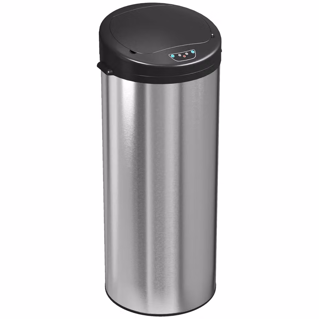 Cestino automatico Zephmum in acciaio inox argento da 55 litri – 2