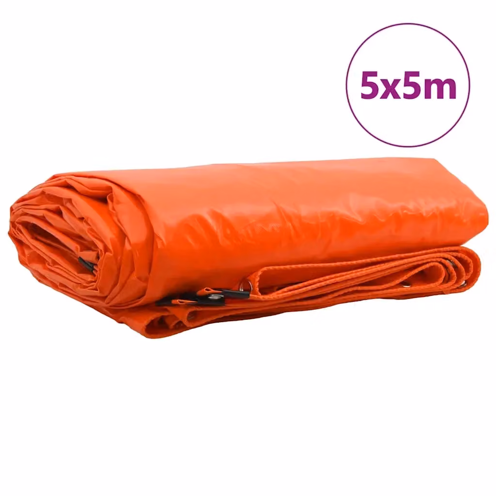 Telo in PVC arancione vidaXL 5 x 5 m con grammatura 650 g/m² – 2