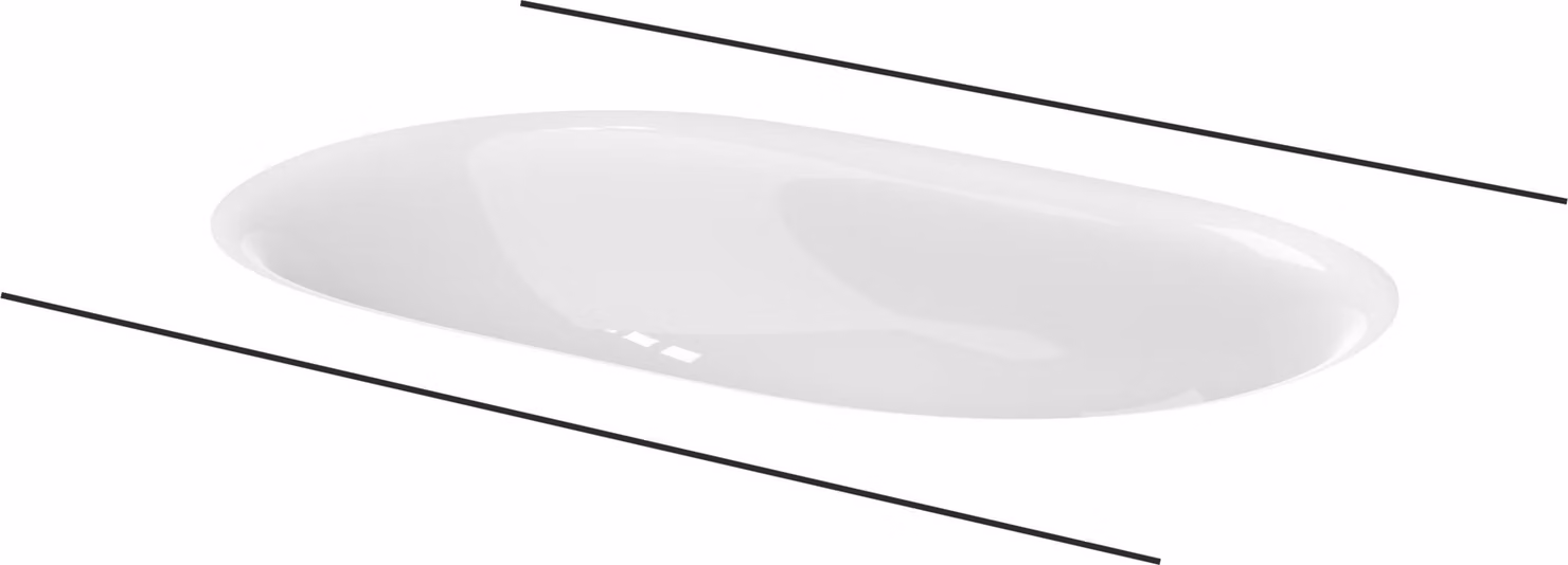BetteComodo lavabo à encastrer, sans trou pour robinet, sans trop-plein, 574x380x120mm, A217-000, A217-000