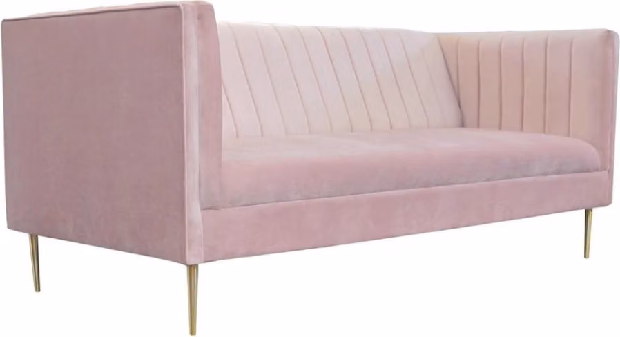 Dreisitzer Sofa Sofas Rosa Stoff Wohnzimmer Design Couchen Polster Textil