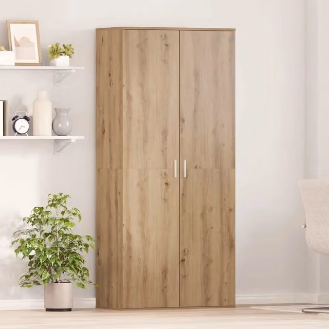 Credenza-Buffet-Armadio da cucina rovere artigianale 80 x 39 x 178 cm Legno multistrato