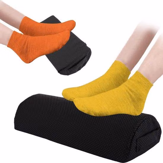 Cuscino ergonomico per il supporto dei piedi Unyqoos® realizzato in schiuma memory ad alta densità, dimensioni 40x20x10 cm – poggiapiedi per ufficio e casa, favorisce una postura corretta, rivestimento removibile e lavabile