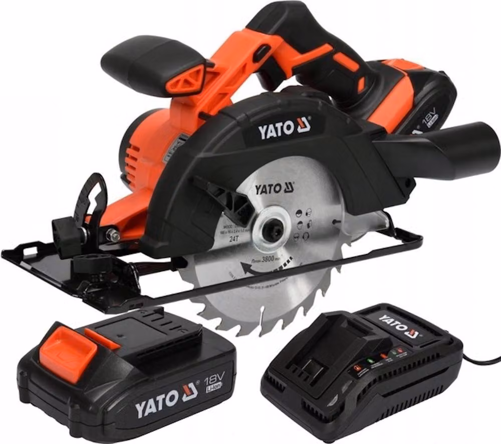 Seghetta circolare a batteria 18 V, 165 mm (1 batteria da 2 Ah + caricabatterie)
