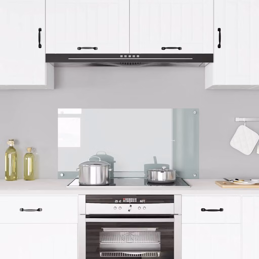 Paraschizzi per cucina vidaXL in vetro temperato trasparente L: 100 cm, H: 50 cm
