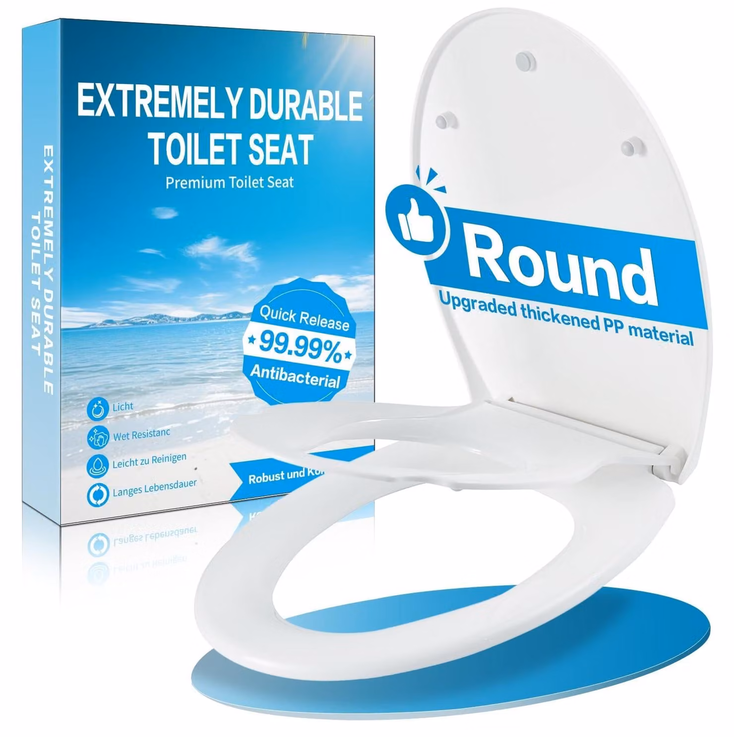 Elzusha - Sedile per WC con riduttore per bambini e design antibatterico
