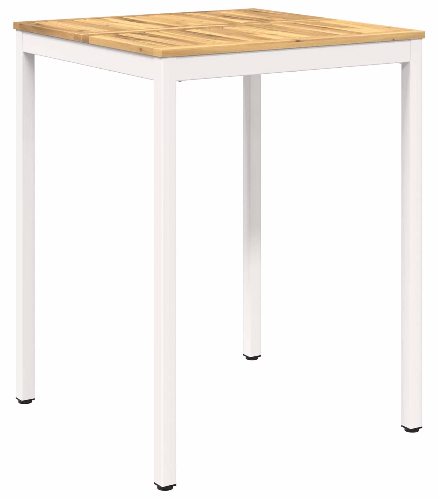 Tavolo da giardino, bianco, 80 x 80,5 x 105 cm, in legno massello di acacia