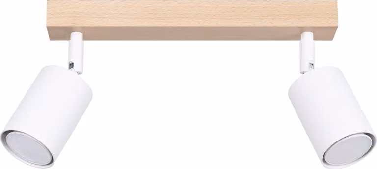 Lumilo Plafon Tundra 2 Gu10 Bianco Legno Plafonna