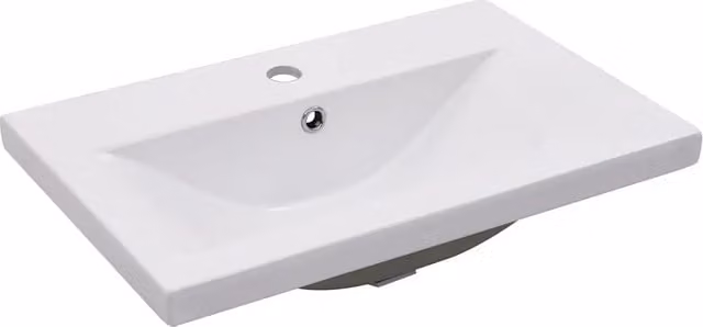 Lavabo da incasso rettangolare in ceramica bianco DESIGN IN L: 61 cm, P: 39,5 cm, H: 18,5 cm CFW4529213
