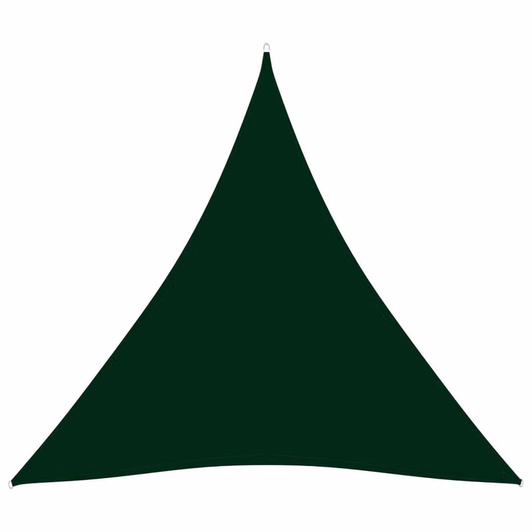 Tenda da sole triangolare "Living Store" in tessuto Oxford, dimensioni 4,5x4,5x4,5 metri, colore verde scuro