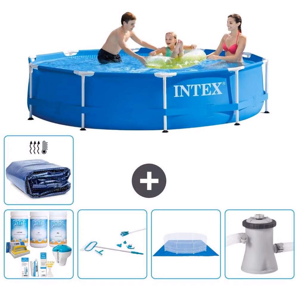 Piscina autoportante rettangolare - 305x76 cm - 6 pezzi - Modello S20422