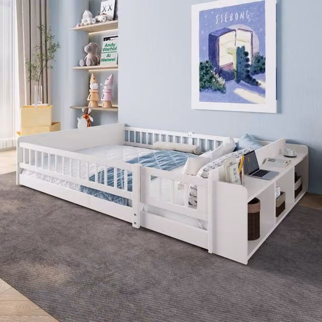letto per bambini pino bianco 140 x 190 cm