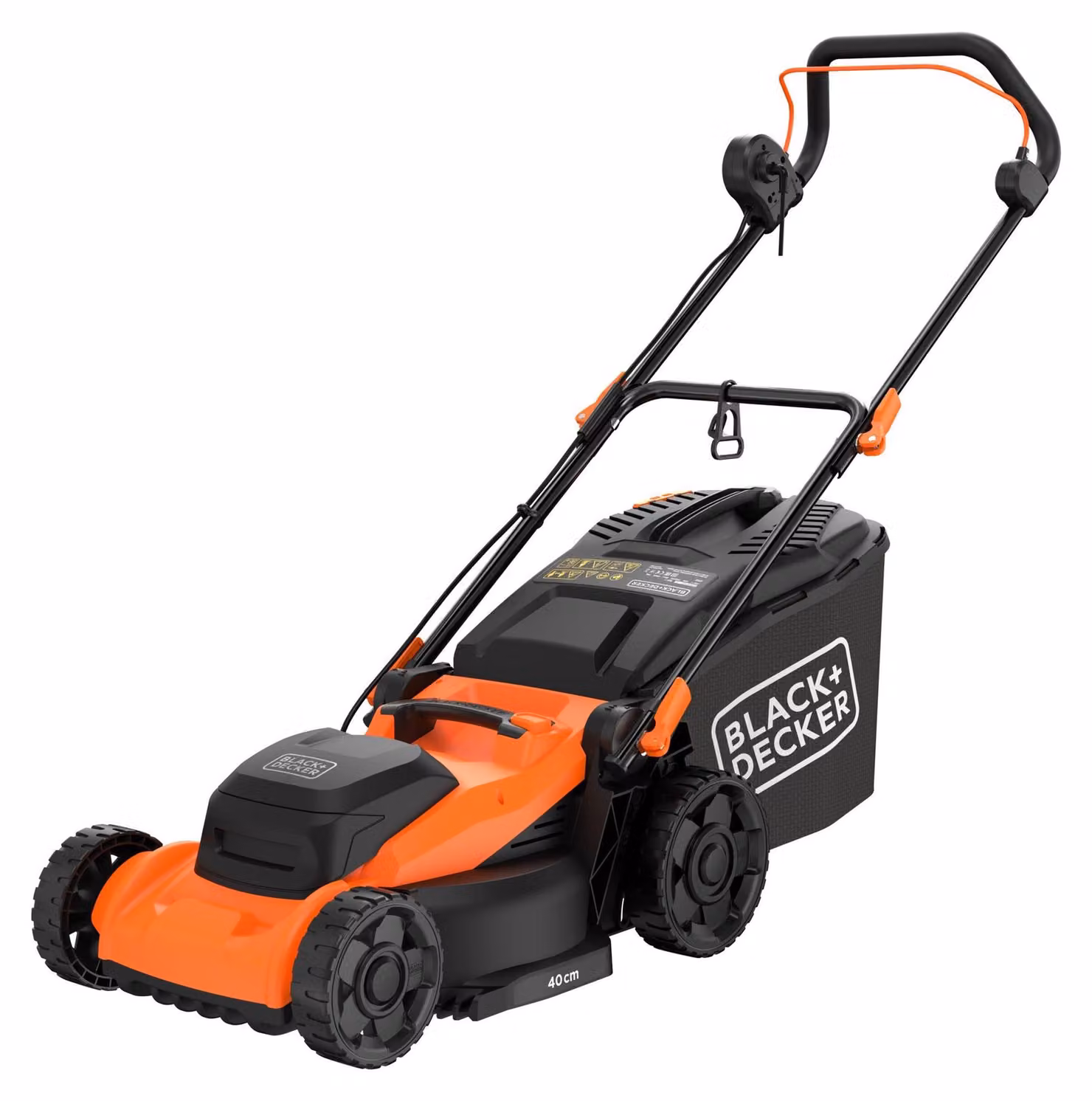 Tosaerba elettrico BLACK + DECKER da 40 cm, 1800 W con impugnatura a manubrio