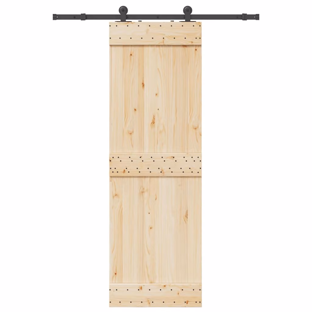 vidaXL Kit di Binari per Porte Scorrevoli in Acciaio Nero Opaco, Lunghezza: 152,5 cm