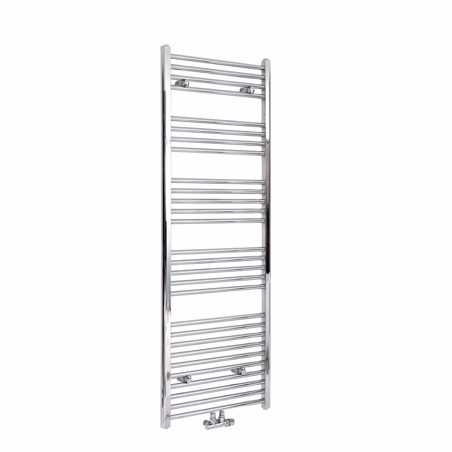 Scaldasalviette Cromato con Attacco Centrale - Termoarredo Bagno - 1600 x 500mm - 460 Watt - Neva