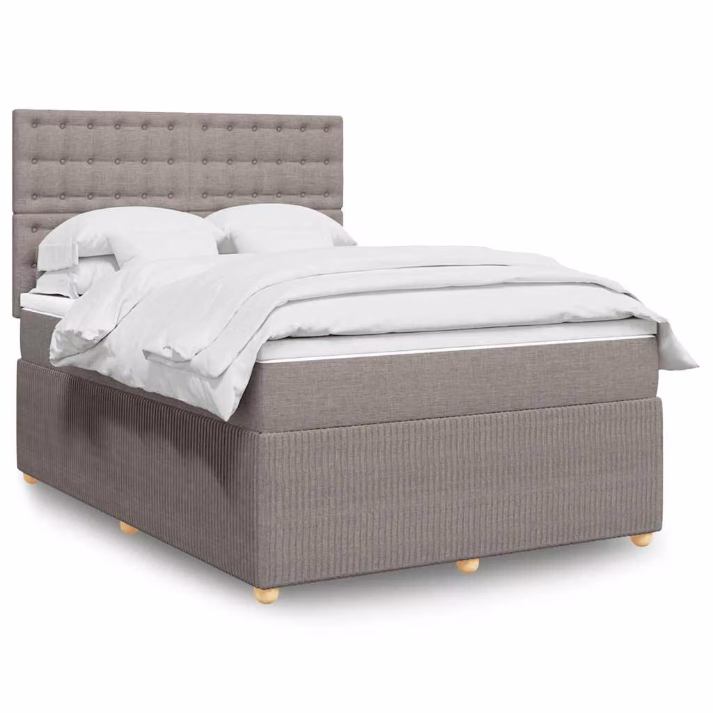 vidaXL Giroletto a Molle con Materasso Ibrido in Tessuto, L/P: 160 x 200 cm