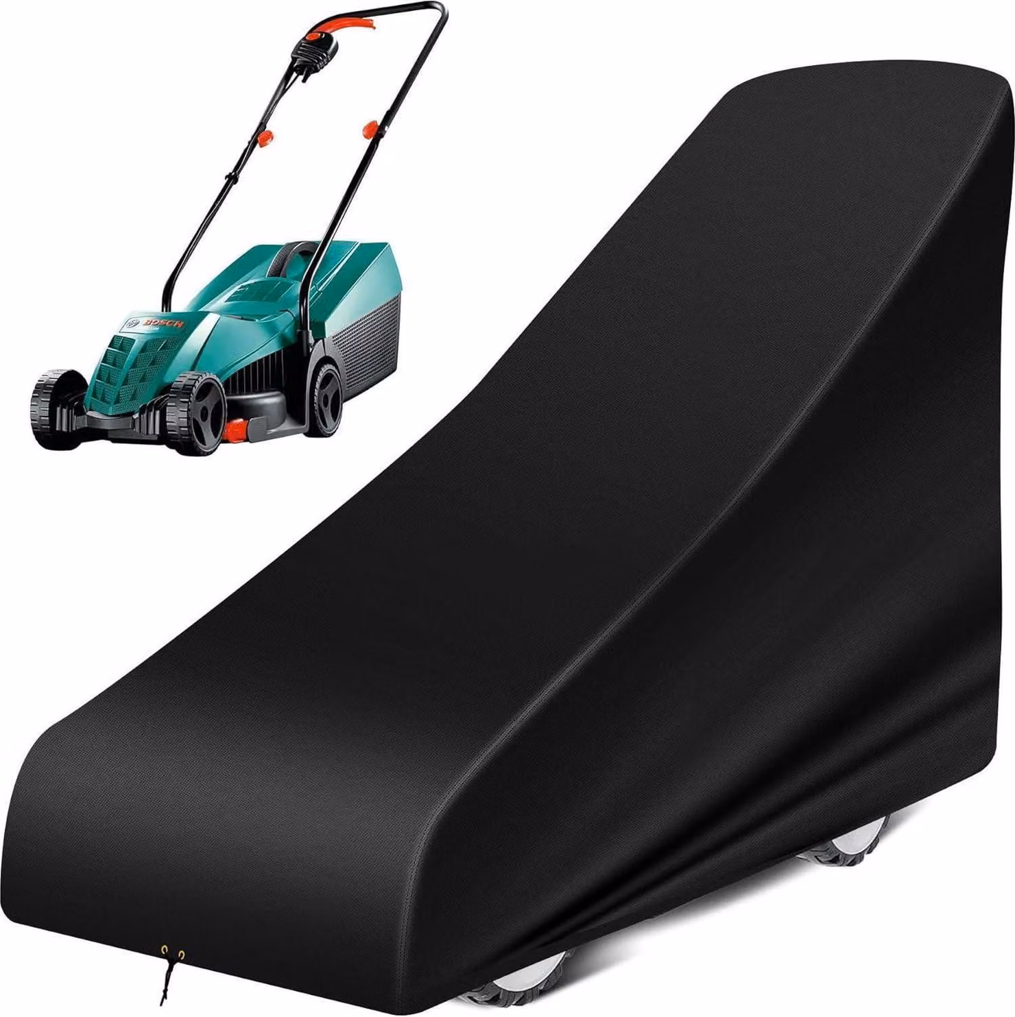 Telo tagliaerba nero impermeabile 140x56x103cm in tessuto Oxford 420D