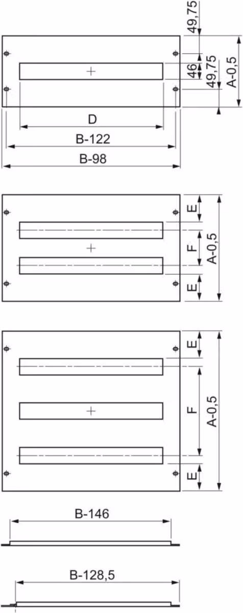 Pannello frontale Schneider Electric con apertura NSYMUCH406
