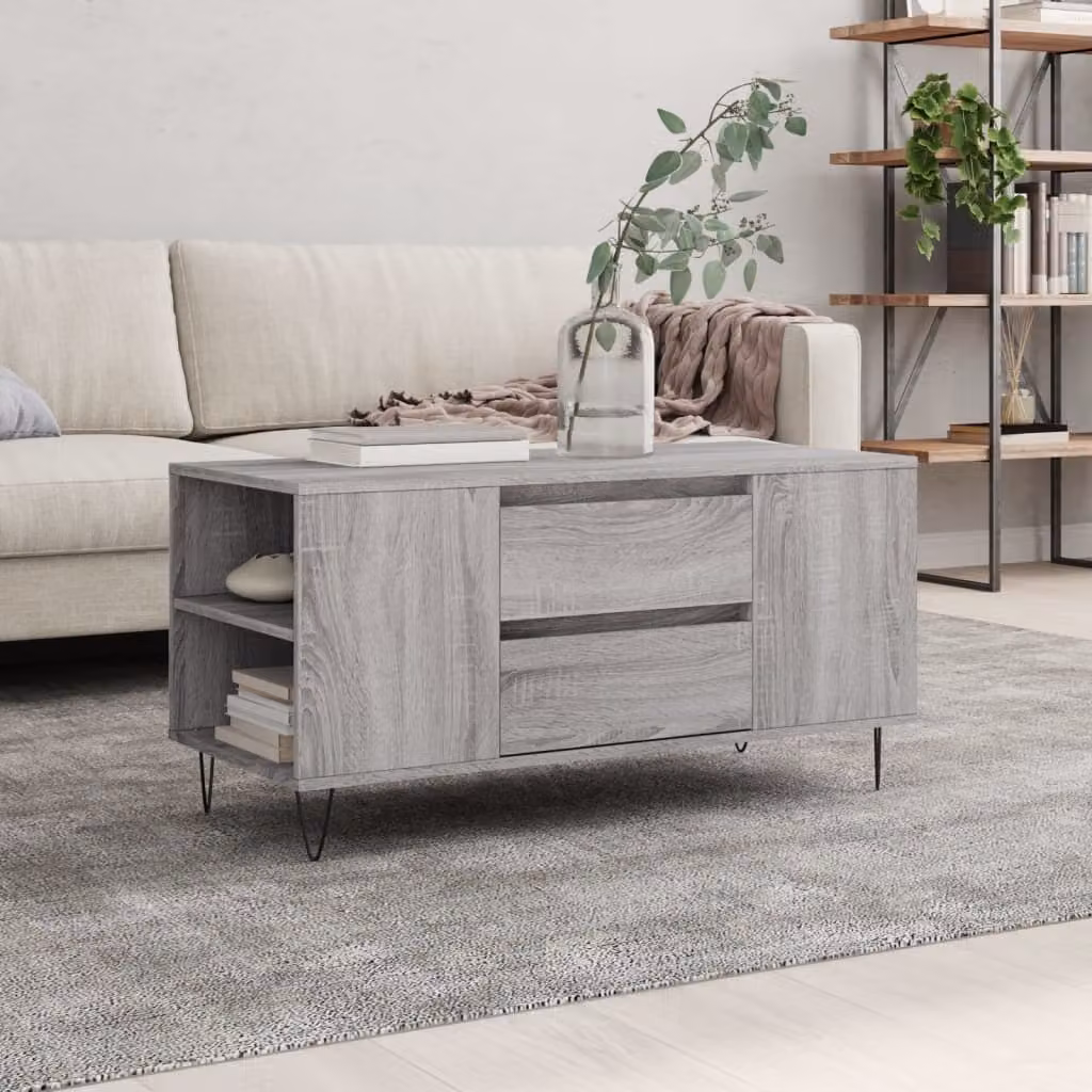 Maison Exclusive - Tavolino da salotto grigio Sonoma 102x44,5x50 cm Materiale ligneo