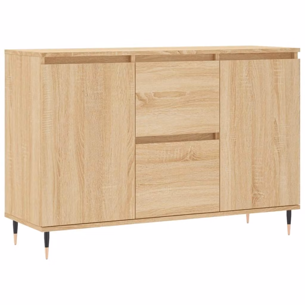 Credenza Rovere Sonoma 101,5x35x70 cm in Legno Multistrato