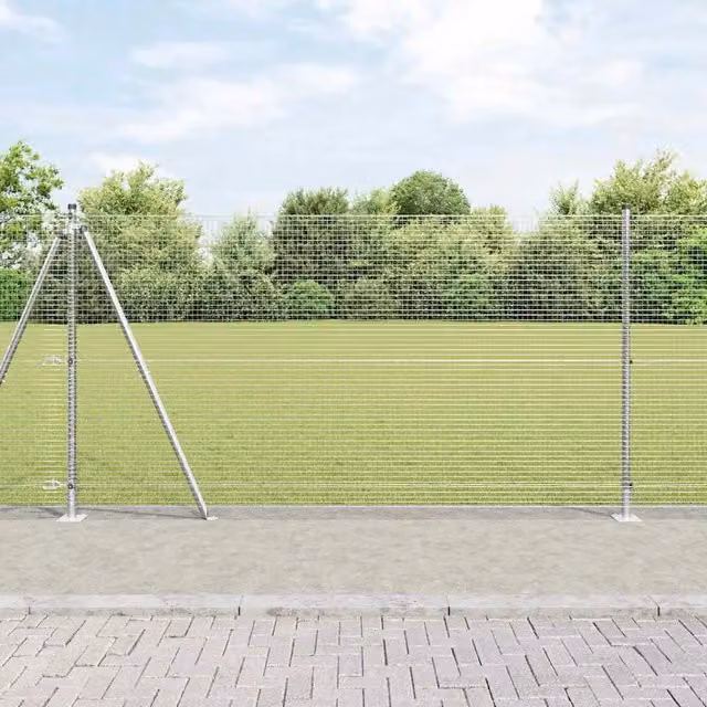 Recinzione Metallica Saldato con Base in Cemento 50 x 1,2 m 3352357