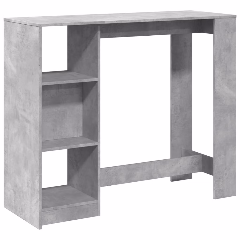 Tavolo Bar Ripiano Grigio Cemento 124x46x103,5 cm Multistrato