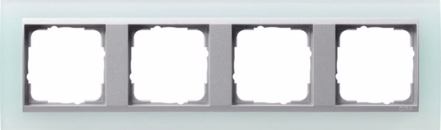 Gira 021451 Cornice di copertura quadrupla per colore alluminio Gira Event Opak Mint