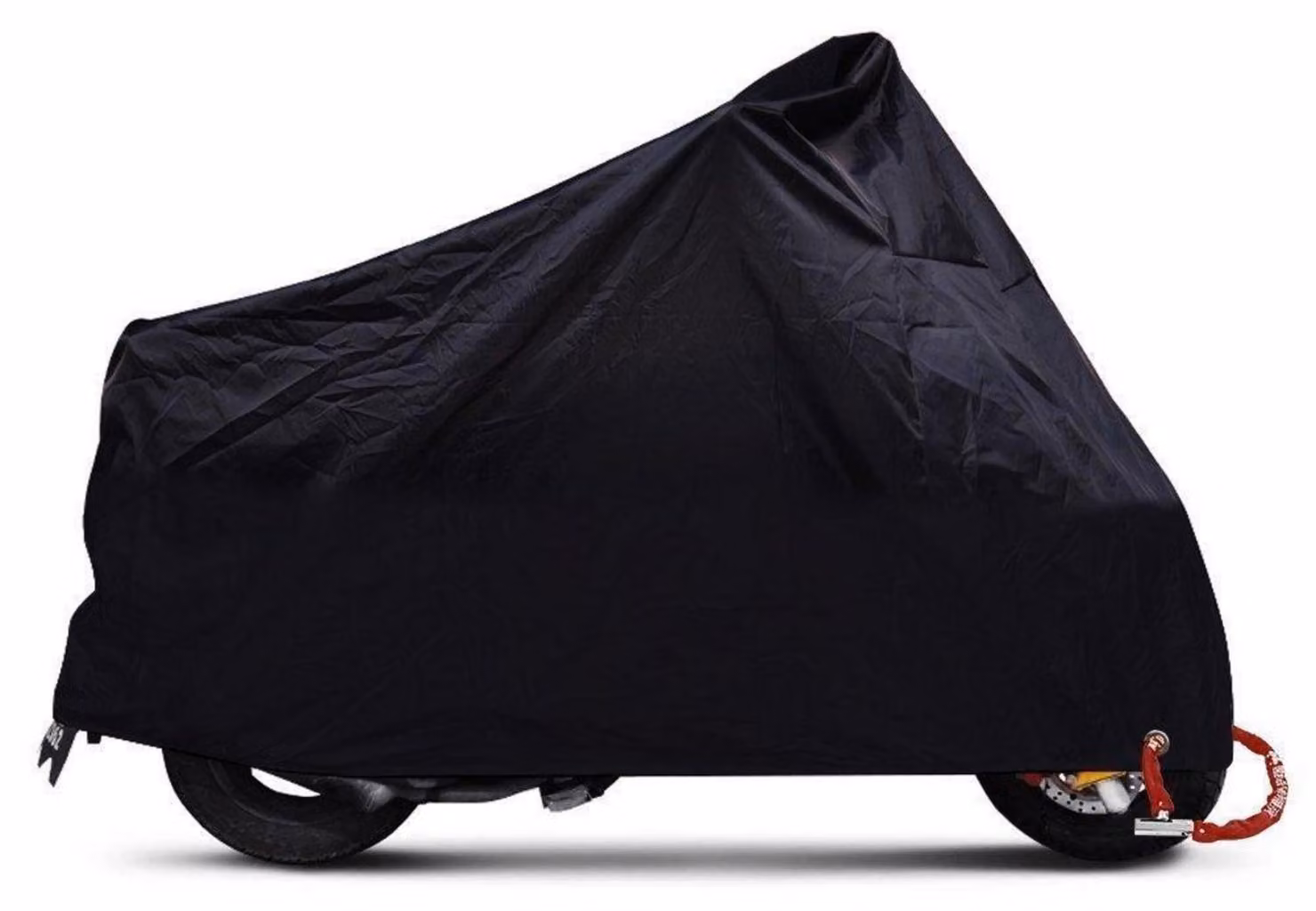 Copertura per motocicletta, taglia 3XL, impermeabile, con protezione UV, colore nero, dimensioni 265x105x125 cm