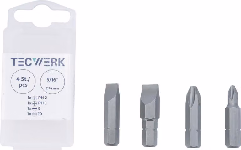 Set di 4 inserti da 5/16" a taglio, 8 + 10 mm, PH 2 + 3 per 2000828191