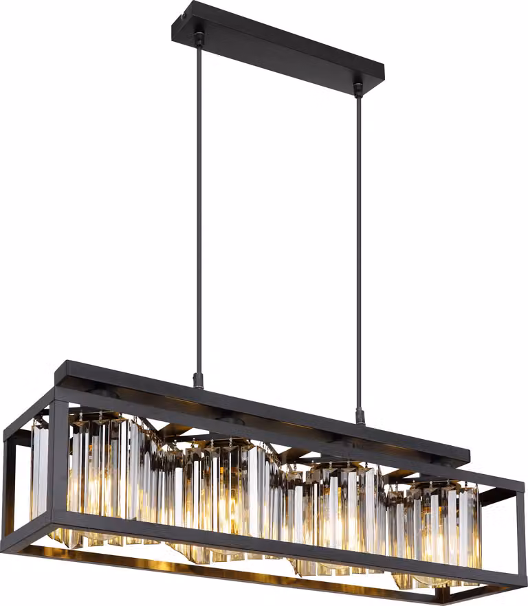 Globo Lighting lampada a sospensione in metallo nero opaco, 4x E27