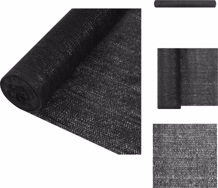 vidaXL Schermo di recinzione nero 3,6x10 m HDPE 150 g/m² - Ombrelloni e tende da sole