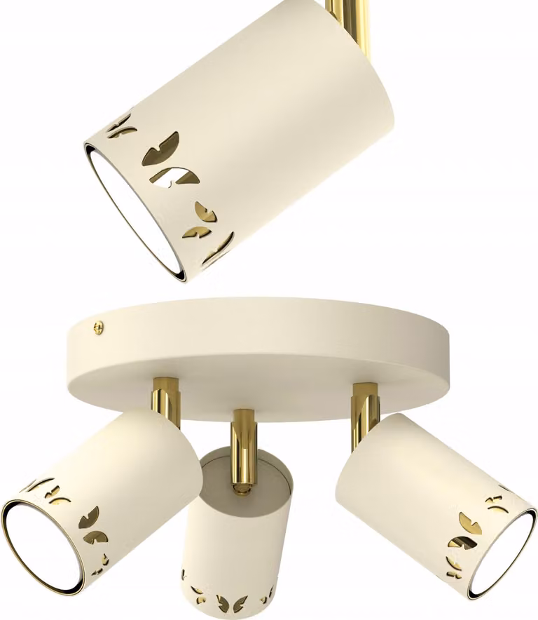 Lampada Da Tetto Per Bambini A Led A Farfalla Beige Ecru Oro Gu10