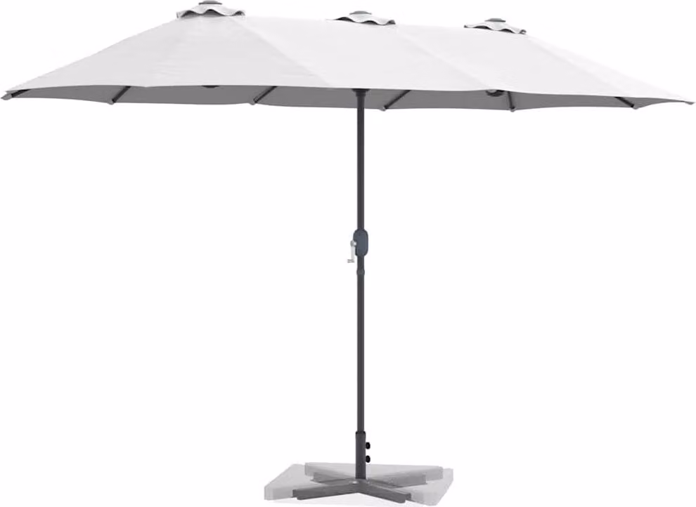 Ombrello da giardino Sabbia 370 x 197 x 239 cm