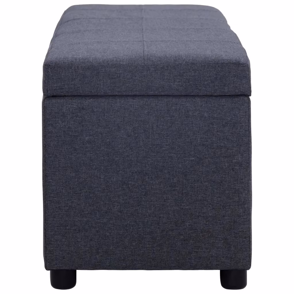 Panca con vano portaoggetti e portascarpe vidaXL, Grigio, L: 116 cm – 2