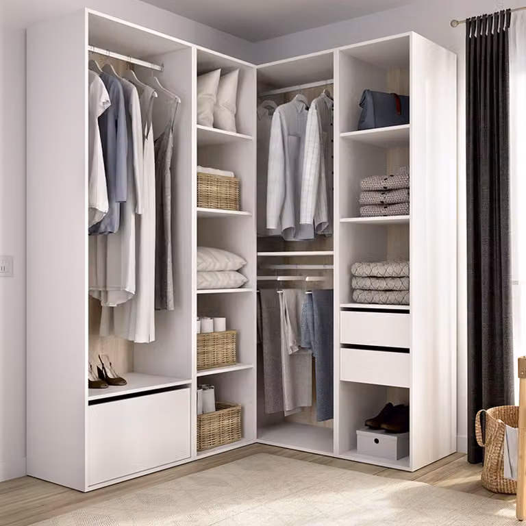 Rawlinson - Guardaroba Grande, 145x205h cm Bianco, Modulabile