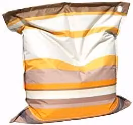 Cuscinone King Home rettangolare in poliestere giallo e bianco resistente alle intemperie L: 135 cm, P: 135 cm, H: 135 cm